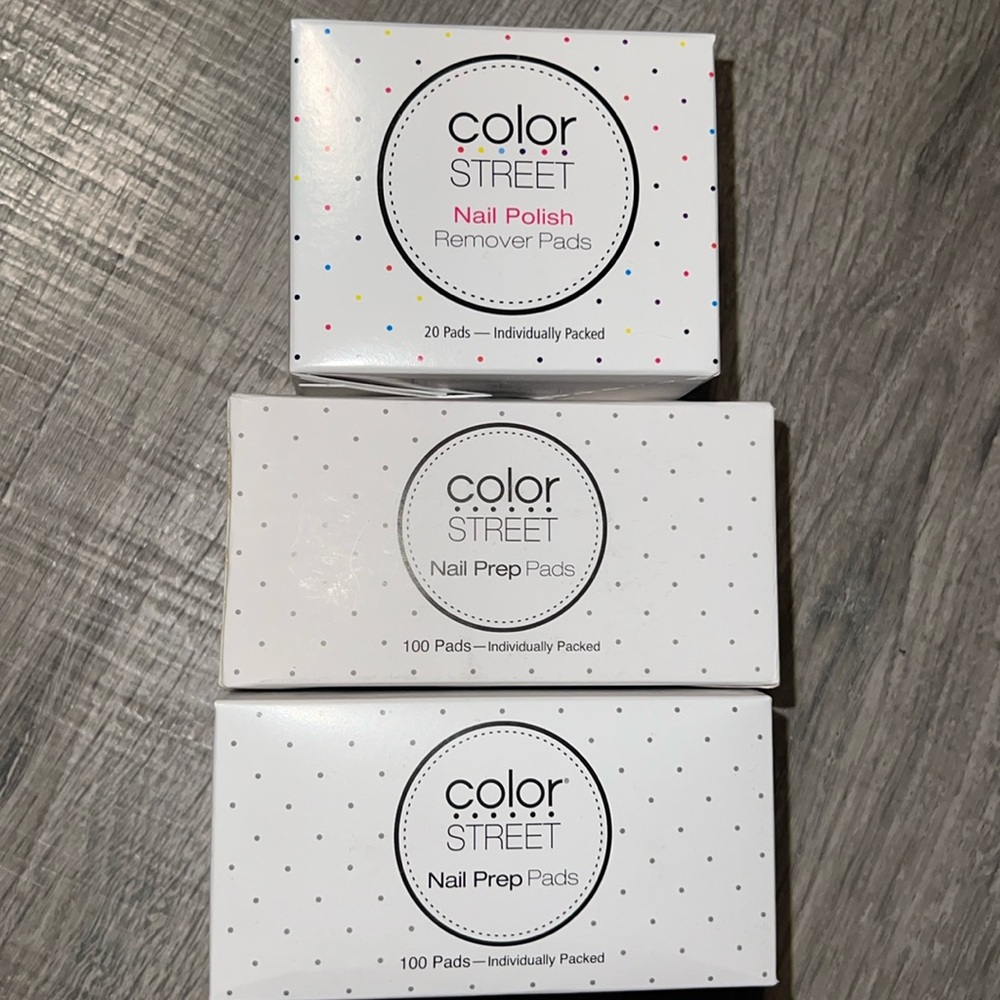 New Color Street Nail Polish Remover Pads(20 pads) & Nail Prep Pads(2 boxes/200)